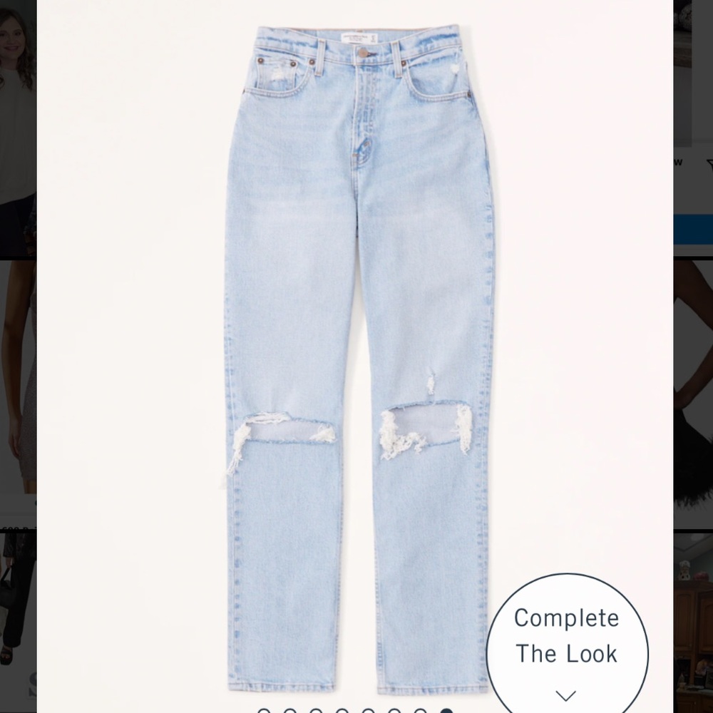 Abercrombie & Fitch- The 90’s Straight Ultra High Rise Curve Love Jeans